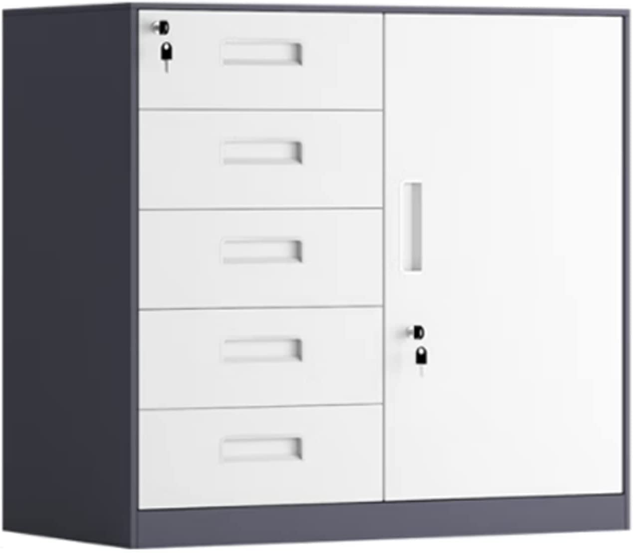 Aioneer Gray Steel File Cabinet And Printer Shelf For Home Office Vertical Filing Cabinet In