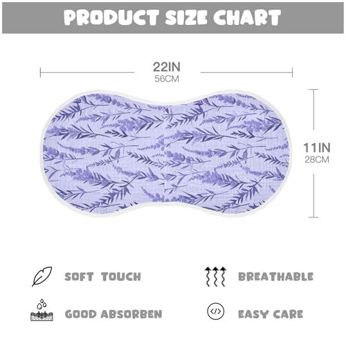 xigua Lavender Baby Burp Cloths for Newborn Boys and Girls 2 Pack, Soft & Absorbent Cotton Baby Burp Cloth, Baby Washcloths, Newborn Towel, Burp Rags4