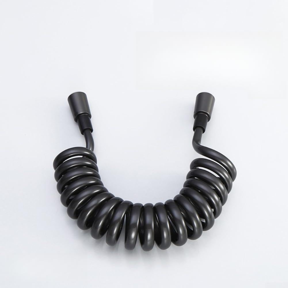 Expandable Garden Hose 3 Meter for TPU Flexible Water Pipe with Brass Fittings - Anti-Burst High Pressure for Car Wash & Plant Watering Silver(Black)