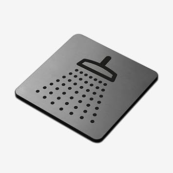 SIGNOOGLE Shower Acrylic Sign Board Plate Display Office for Hotels Restaurant Mall Bank Office Multicolored (8 x 8 Inches)