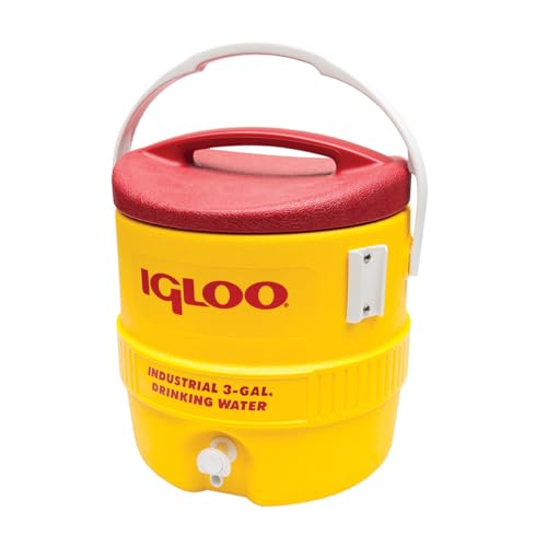 Igloo Industrial Water Cooler 3 gal. Red/Yellow
