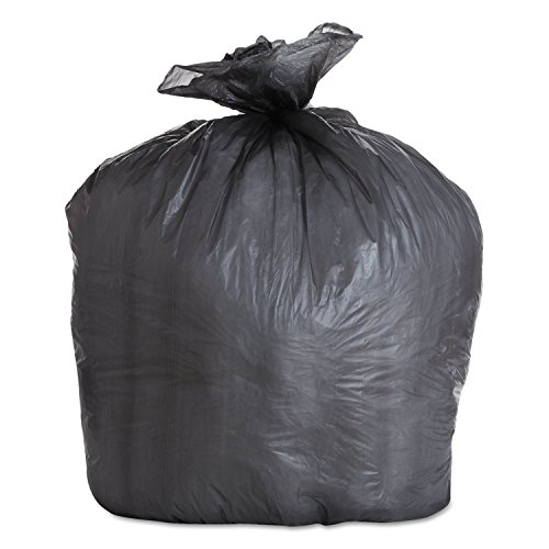 Boardwalk 434722BLK High-Density Can Liners, 43 x 47, 60-Gal, 19 Micron Equivalent, Black (6 Rolls of 25)