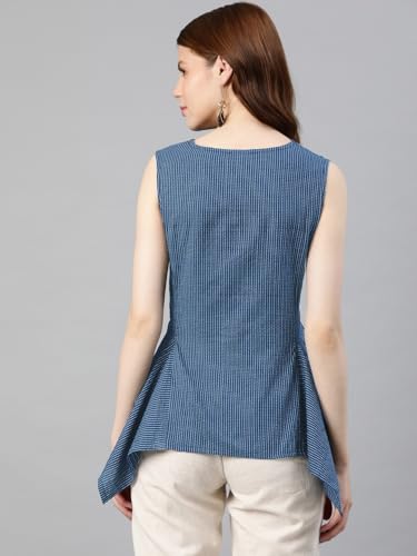 Image of Yash Gallery Women's Cotton Regular Fit Top