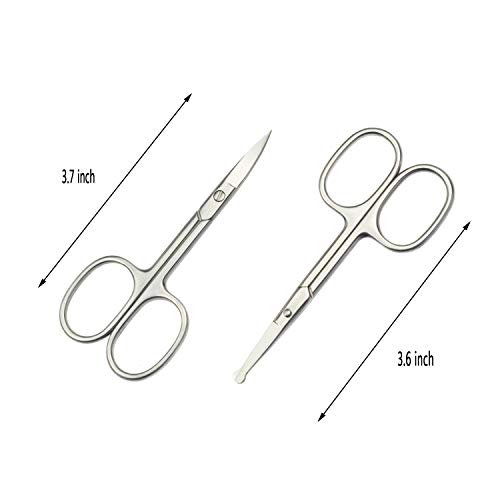 image for Motanar Eyebrow and Nose Hair Scissors, 3.7” Stainless Steel Profess