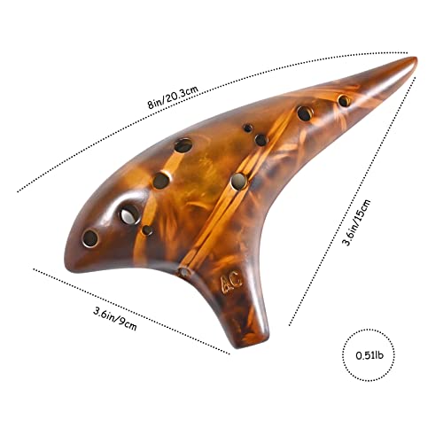 Aimeis AIMEIS-Z223 Ocarina 12 Hole Alto-C Straw Smoked Ocarinas Musical Instrument thumb #1