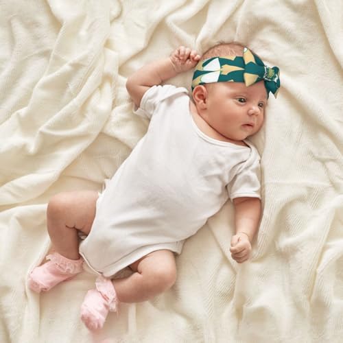 Exotic Style Floral Baby Bow Headband, Soft Baby Bow Hair Accessory For Newborn Babies, *Toddlers, Kids.4