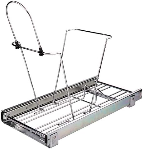 Hardware Resources 35 or 50 Quart Single Pullout Waste Container System, Polished Chrome