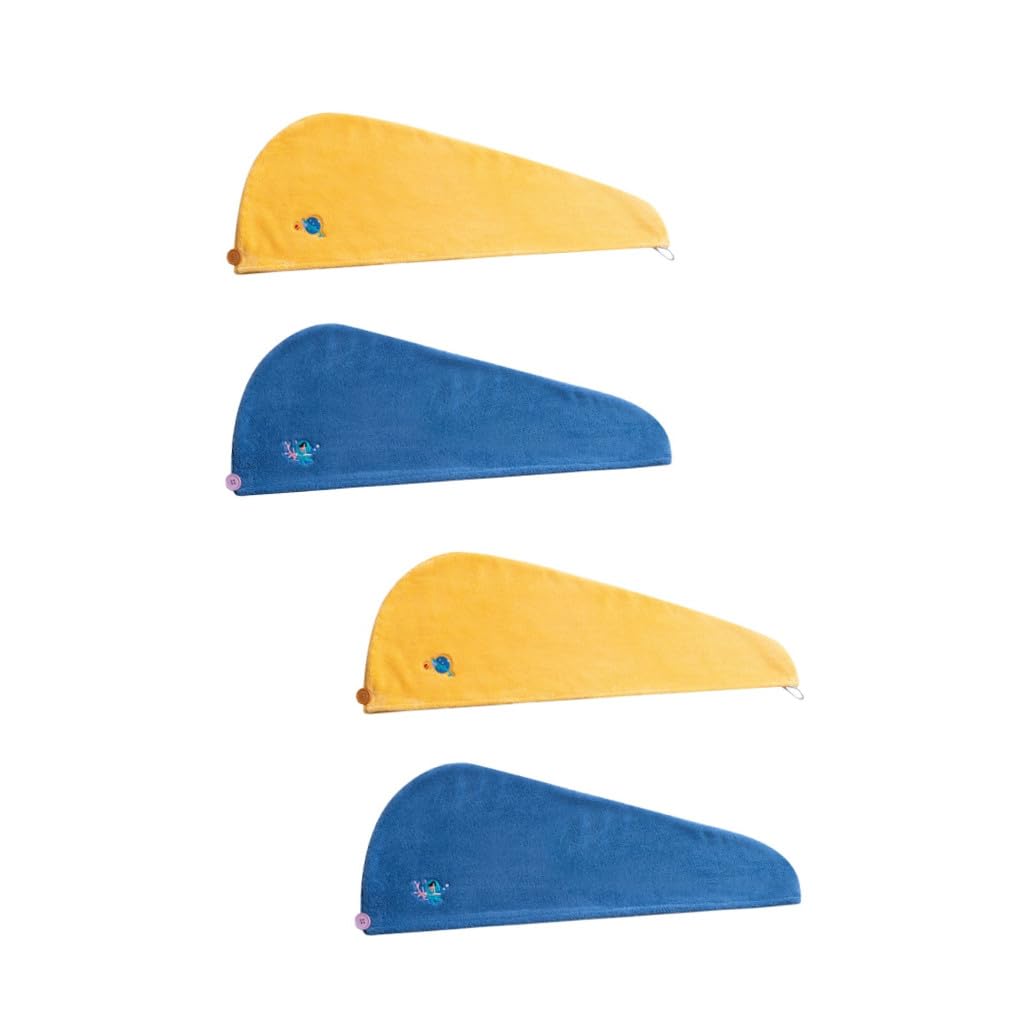 FRCOLOR 4piezas Toalla De Secado Rápido para Cabello De Marino Gorro De para Mujeres Alta Absorción De Agua para Uso Diario y Viajes