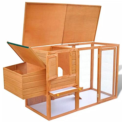 Hasenstall Hühnerstall Hasenstall Kleintierstall mit 1 Legebox Holz – Bild 4