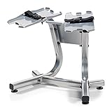 Bowflex 100300 SelectTech Metal Dumbbell Stand with Built-in Towel Rack, Silver
