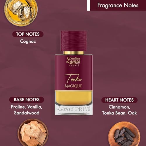 Image of Creation Lamis Prive Tonka Magique | Amber & Gourmande Long Lasting Unisex Fragrance|Eau de Parfum - 100ML