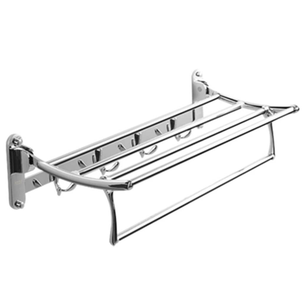 tea towel holders, Stainless Steel Bathroom Foldable 90°Storage Rack Towel With Hook Waterproof Multi-function(40cm)