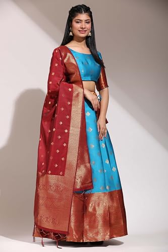 Image of Traditional South Indian pattu Lehenga Choli for Women