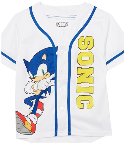 Maillot de baseball Sonic pour garçon en maille boutonnée SEGA - 3