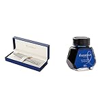Color de la tinta: azul Waterman Hemisphere - Pluma estilográfica + Waterman 723574 - Bote de tinta (50 ml), azul