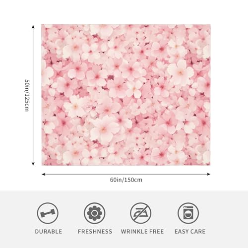 Couverture fleurs roses compacte contre le froid pour canapé et camping