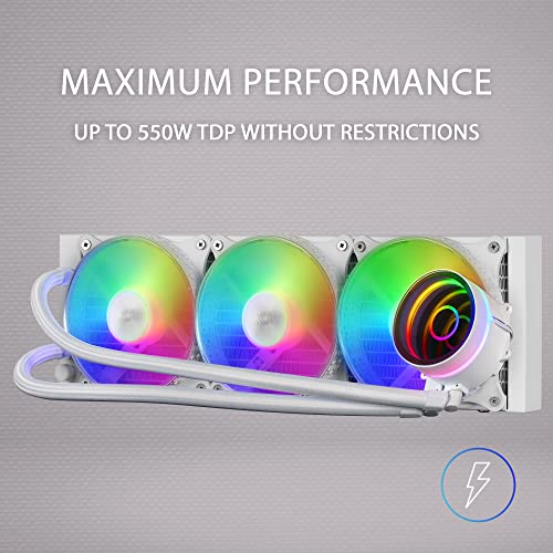 Refrigeración líquida CPU multisocket universal Mars Gaming ML-ONE360 blanca de 360mm 3