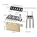 OVSAL 10.8mm Electric Guitar Bridge Black 2-Point Tremolo Bridge with Zinc Alloy Saddles Brass Block 6 String Guitar Bridge Compatible with Start ST Electric Guitar Replacement Parts