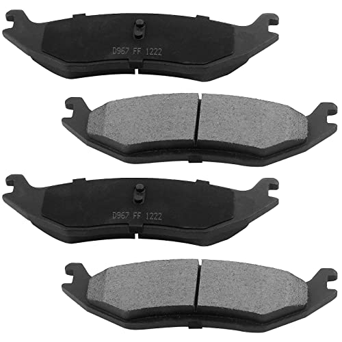 Image of MotorbyMotor Rear Brake Rotors Kit for 2005-2010 Dodge Ram 1500, 2004-2009 Durango, 2011-2018 Ram 1500, 2007-2008 Chrysler Aspen 352mm Drilled & Slotted E-Coating Brake Rotor & Ceramic Pad 53006