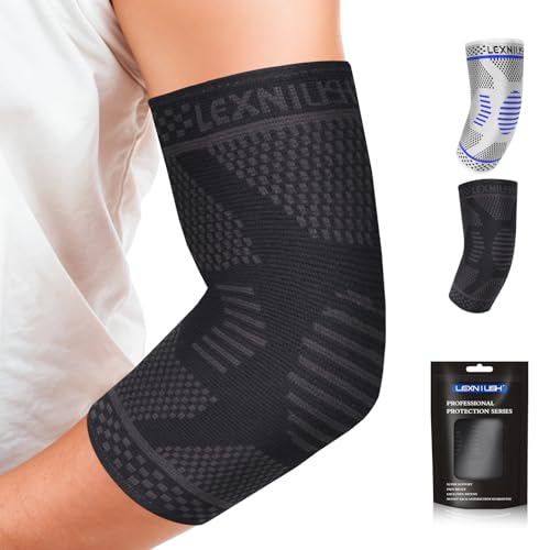 Ellenbogenbandage für Damen/Herren - Kompression Ellenbogen Bandage für Tennisarm, Golferarm, Sport - Tennisarm Bandage Links/Rechts für Arthritis, Sehnenentzündung, Gelenkschmerzen