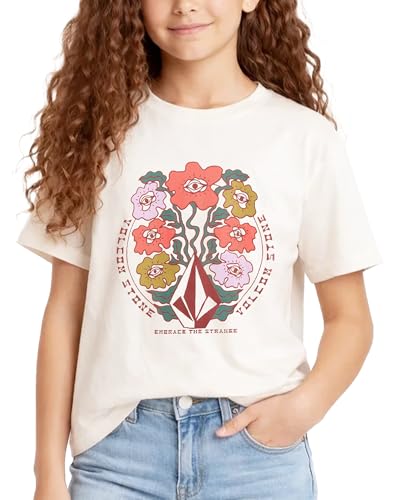 Image of Volcom Girls Shirts - Casual Crewneck Short Sleeve Graphic Tee Trendy Tops - Breathable Girls Summer Clothes