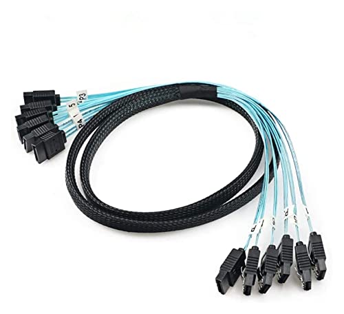 Cable SATA 0.5 m 4 puertos set 6 Gbps YANGQI miniatura 2
