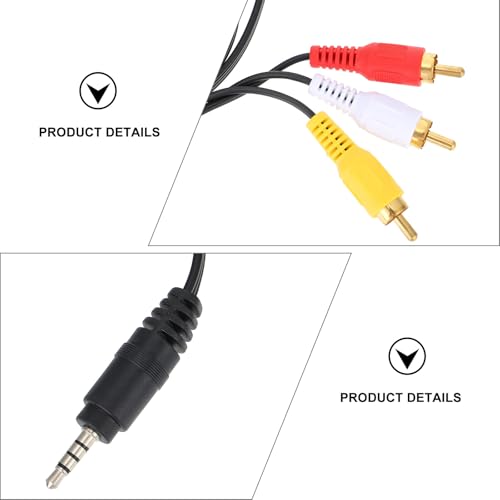 Cable adaptador 3.5mm a 3 aux Toddmomy 2 piezas miniatura 5