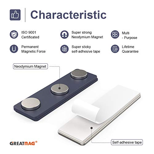 Greatmag 20 Name Badge Magnets, Magnetic Name Badge Holders, Name Tag Magnet Backs With 3 Magnets #TOP1