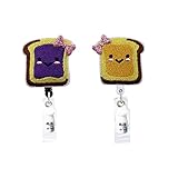 Peanut Butter and Jelly Sandwiches with Milk Radiology Retractable Name Card Badge Holder Reel with...