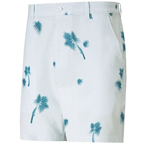 Shorts de golf Puma Golf Palmetto Seersucker homme coloris vert d'eau taille 42
