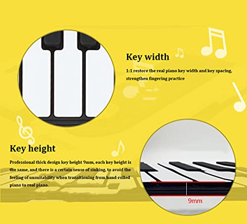 FEFCK Roll Piano Clavier Portable Portable Pliant 88 Keys Midi Pianos Numériques pour Les Débutants Adultes, Accueil Divertissement Musique Pratique - Les Beatles, Paul McCartney, John Lennon, RIngo Starr, George Harrison FEFCK Roll Piano Clavier Portable Portable Pliant 88 Keys Midi Pianos Numériques pour Les Débutants Adultes, Accueil Divertissement Musique Pratique – Image 4
