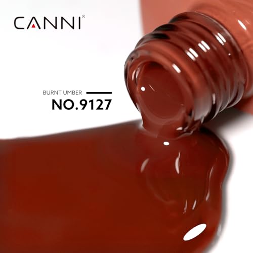 Image of CANNI Red Gel Nail Polish, 1Pcs Red Gel Polish Color Nail Polish High Gloss Soak Off U V Nail Manicure Salon DIY