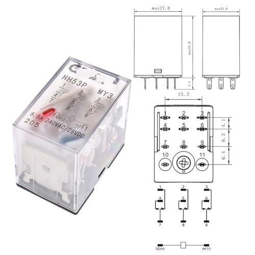 Relé electromagnético HH53P para sustitución de componentes en sistemas de control AC110V 3