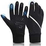 Material altamente resistente - estos guantes de invierno para hombres y mujeres presentan micro-fibras elásticas y licra, son suaves, protegen del viento, son cálidos, no irritan la piel y tienen felpa en su interior