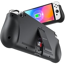 NEWDERY External Battery Station for Nintendo Switch, 10000mAh Backup Portable Charger Case with Quick Charging, 2 Extra Game Card Slots, Adjustable Kickstand