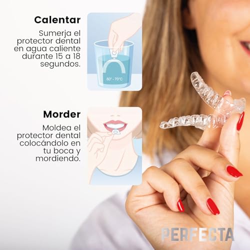 Miniatura 3 de 10 Férulas De Descarga Nocturna Perfecta Ideal Contra Bruxismo, Rechinar Los Dientes, Trastornos Del Atm, Bandeja Blanqueador Protectores Dentales Ajustables 1 Estuche Calidad Médica Sin Bpa