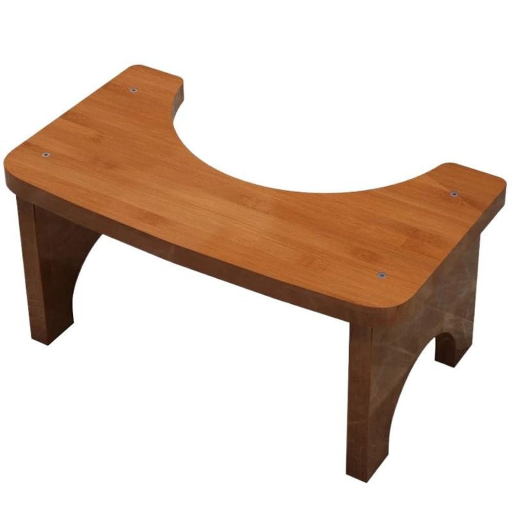 Vjsujehgy Bamboo Squatting Toilet Stool Not-Slip Toilet Stool Bathroom Toilet Stool Squat Toilet Stool Toilet Footstool