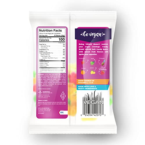 Candy Break Vegan Gummies - Fruity Gummy Bears And Gift Snacks For Adults & Kids thumb #1