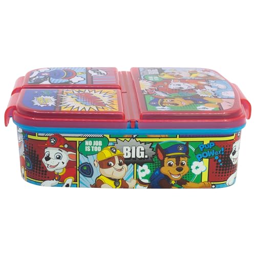 Stor | Paw Patrol Kids Childrens 3 Compartment Sandwich Lunch Box