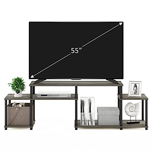 Image of Furinno Turn-N-Tube Handel Stand for TV up to 55 Inch, French Oak