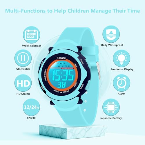 Image of Kids Digital Watch for Girls Boys,Children's Waterproof Colorful Light UP Outdoor Sport Watch with Stopwatch Alarm-Kids Gifts for Girls Boys