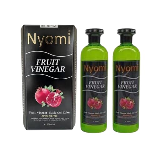 Image of Nyomi Fruit Vinegar Hair Gel Color for Men, Women Natural Hair Color Dye for Black Hair Dye (500ml x 2)