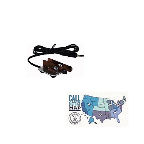 MFJ Iambic paddle for Morse code, min., kit and Ham Guides TM Pocket Reference Card Bundle