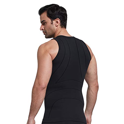 Ouruikia Men's Compression Shirt Slimming Undershirt for Men's Shapewear Bamboo Rayon Body Shaper Tank Top Tummy Control Vest2