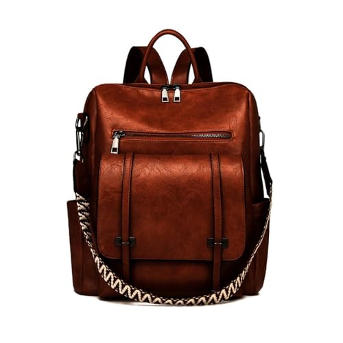 Sac à dos en similicuir multicolore spacieux pour voyager sans encombre
