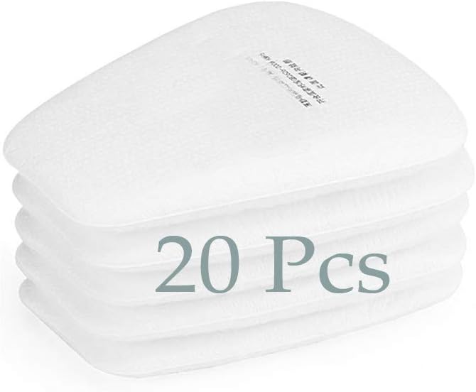 5N11 Particulate Cotton Filter Used on 501 Filter Holder Compatible with 5P71 fits 6200/7502/6800/FF402 Respirator (20 Pcs)