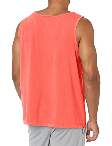 Image of Comfort Colors Men's Adult Pocket Tank Top, Style 9330 (X-Large, Neon Red Orange)