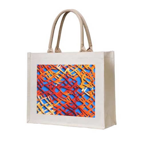 Coloured Twill Lattice Canvas Carrying Tote Bag – Eco-Friendly Reusable Shopping Bag,Shoulder Bag For Women
