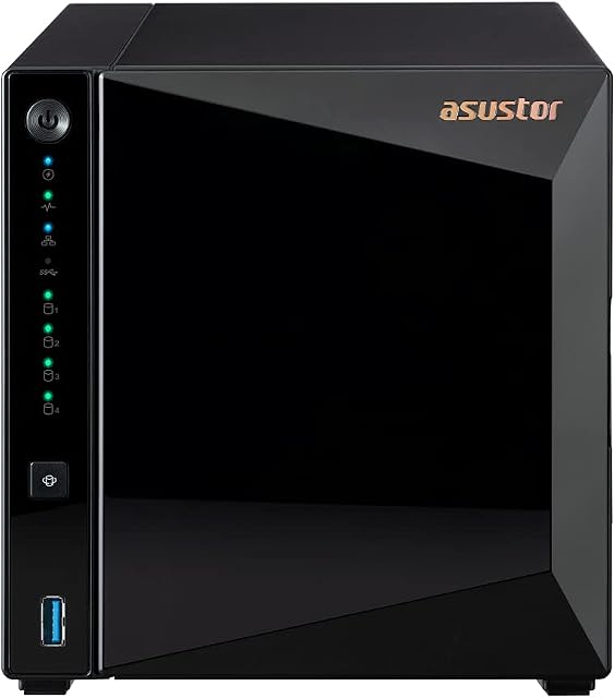 Asustor Drivestor 4 Pro AS3304T 4 Bay NAS, Quad Core 1.4 GHz CPU, 2GB RAM DDR4, Personal Private Cloud, Network Attached Storage Enclosure (Diskless)