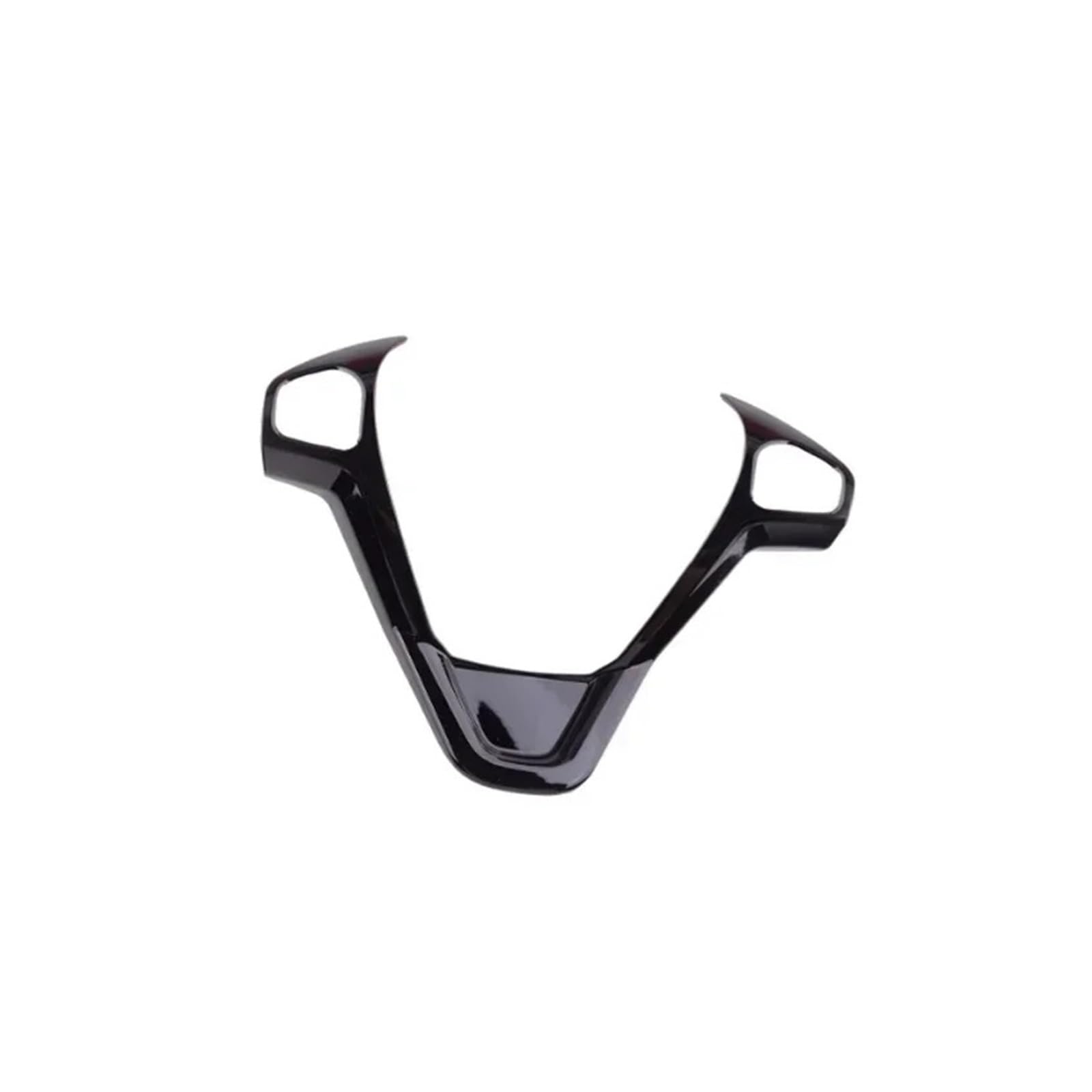 Car Interior Sticker for Fiesta MK7 2009-2017 for Ecosport 2012-2017 Car Steering Wheel Panel Decoration Cover Trim Stickers(2hole-Black)